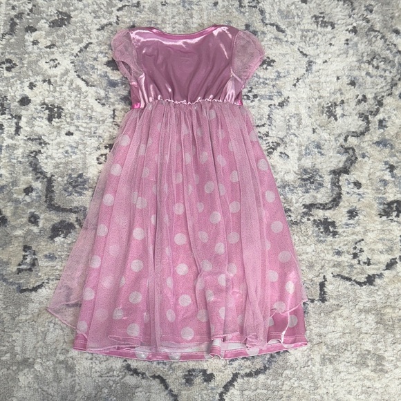 Disney Minnie Mouse Girls Pink Tulle Dress Polka Dot Size 3T - Picture 5 of 6